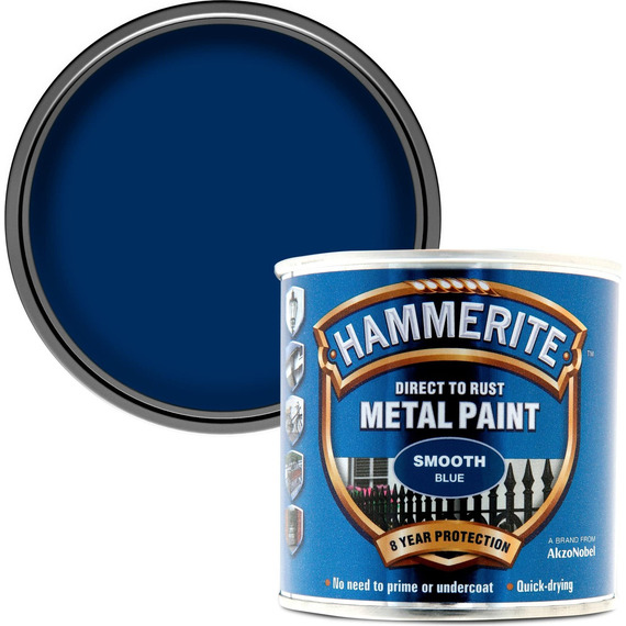 Hammerite Direct To Metal Smooth Blue 250ml.