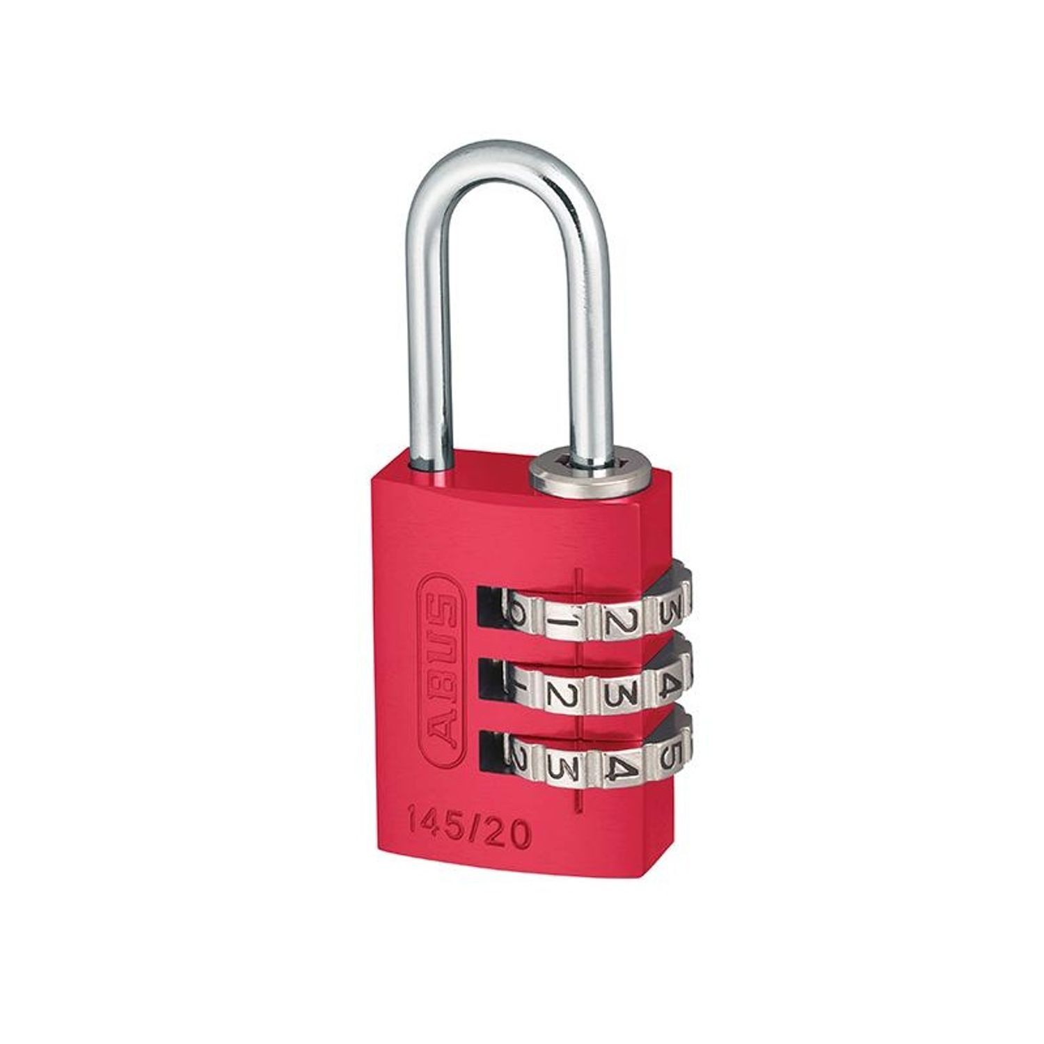 Abus Mechanical 145 Series Aluminium Combination Padlock B - Red