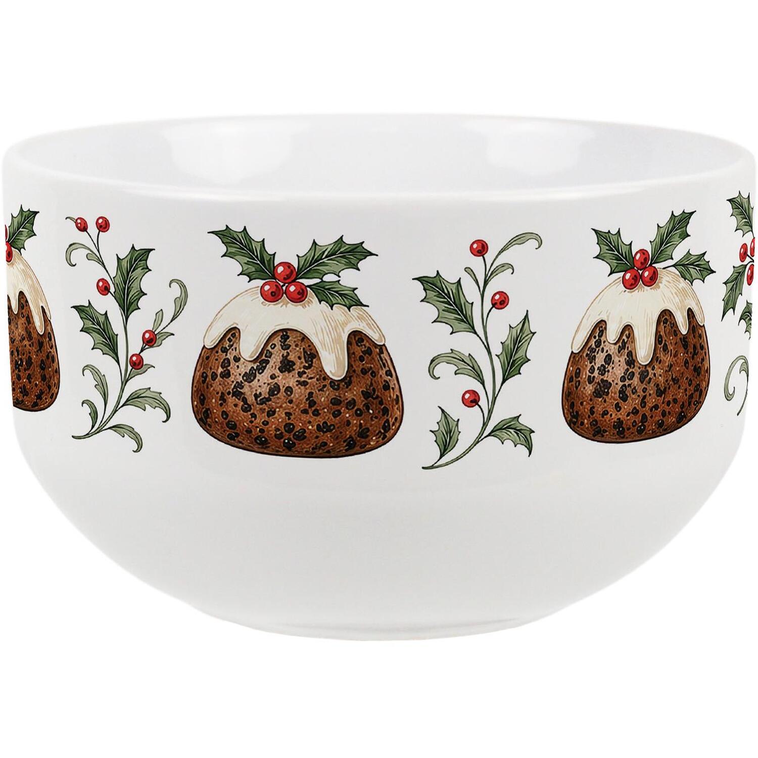 Christmas Puddings Ceramic Bowl - Xmas Treats/Desserts Tableware Gifts - Image 2
