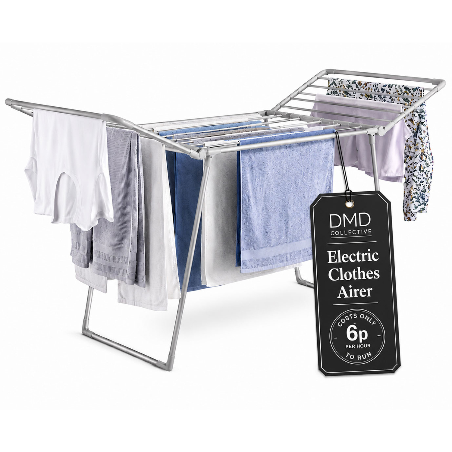 B&Q - Electric Folding Winged Clothes Dryer 20 Heating Tubes 15Kg Capacity 230W - Image 3