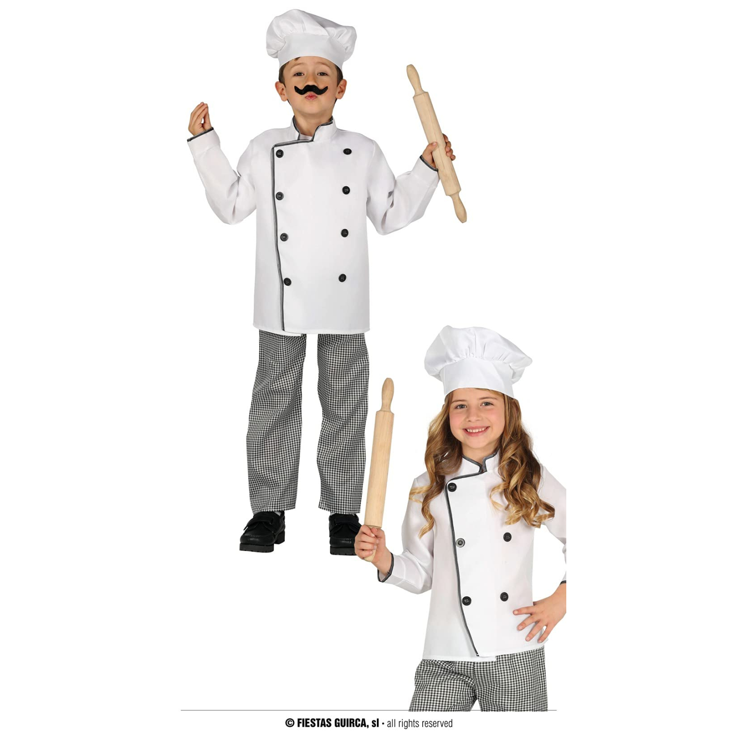 Fiestas Guirca Child Chef Halloween Costume, Grey, Ages 5-6 Years