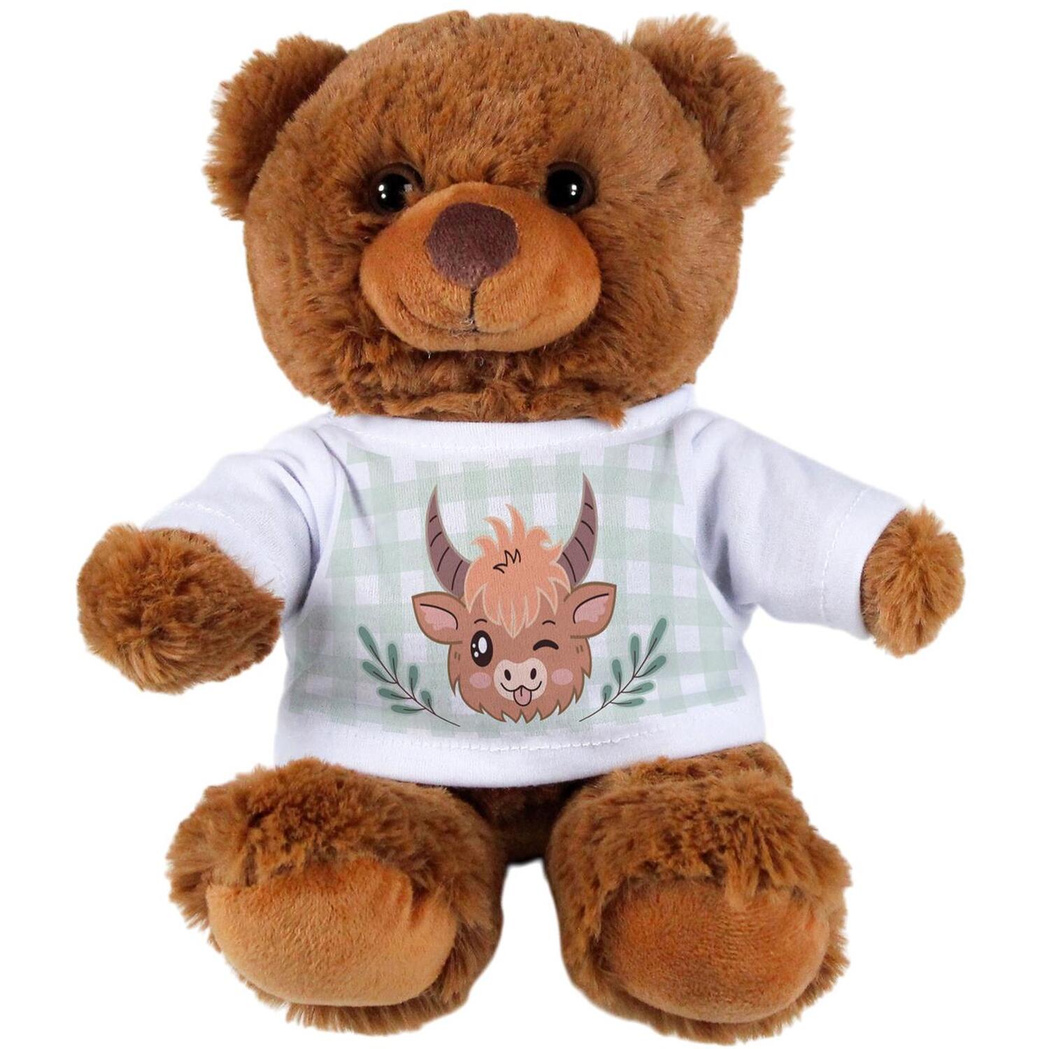 Highland Cow Teddy Bear - Dark Brown Small Plush Toy Gifts for Children - Image 2