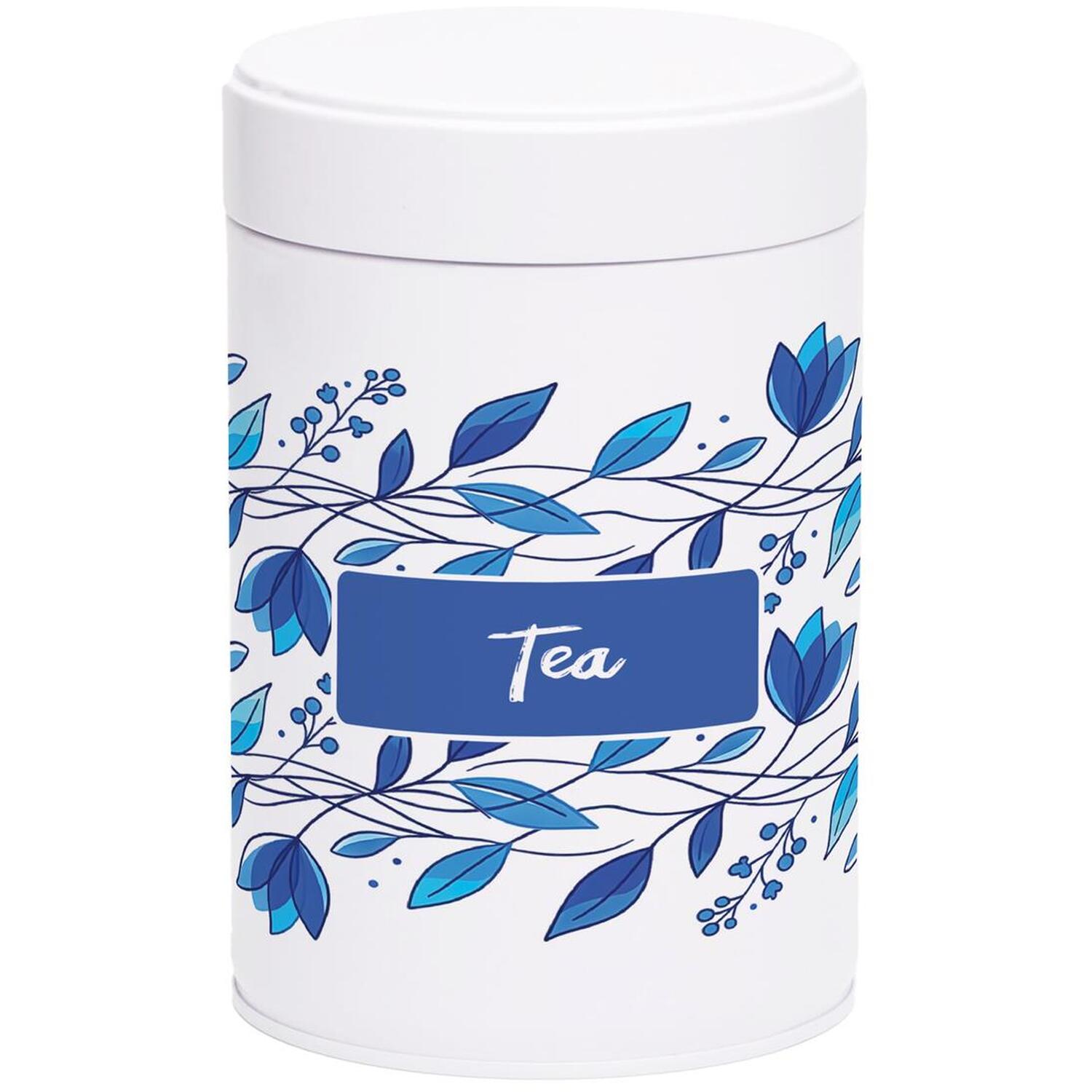 Purely Home Blue Petals Twist-Lid Kitchen Canister - Tea