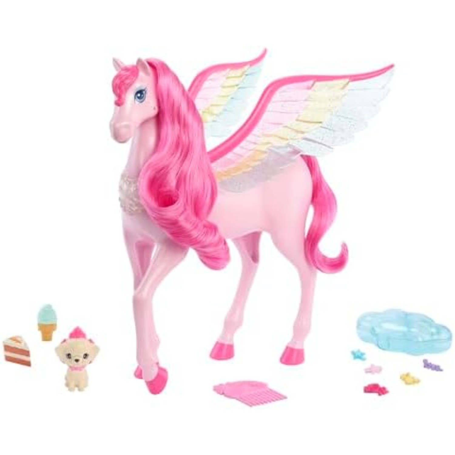 Barbie A Touch of Magic Pink Pegasus with Puppy, Lights and Sounds, HLC41