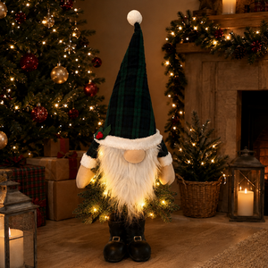 Hamish the Highland Gnome - Light-Up Tartan Gnome