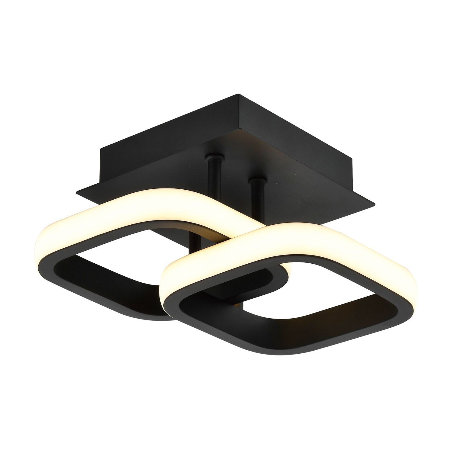 Happy Homewares Contemporary Compact Double Head Led Ceiling Light Fitting In Matt