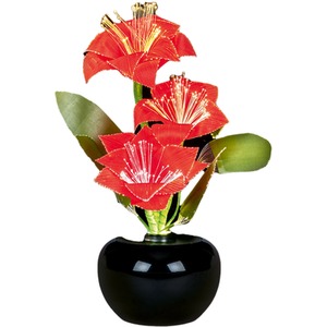 Red Poinsettia Fibre Optic Light
