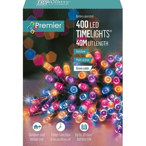 400 LED Timer Lights Rainbow