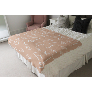 Line Drawing Abstract Faces Blanket