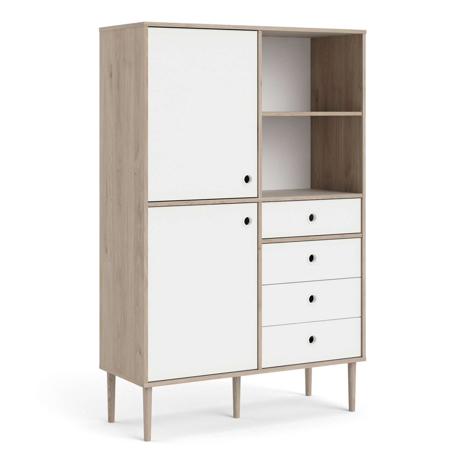 Furniture To Go - Rome 2-Door 4-Drawer Bookcase - White thumbnail