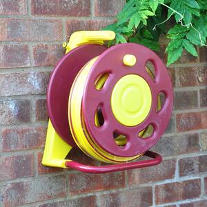 15 m Yellow Wall-Mounted Hose Reel