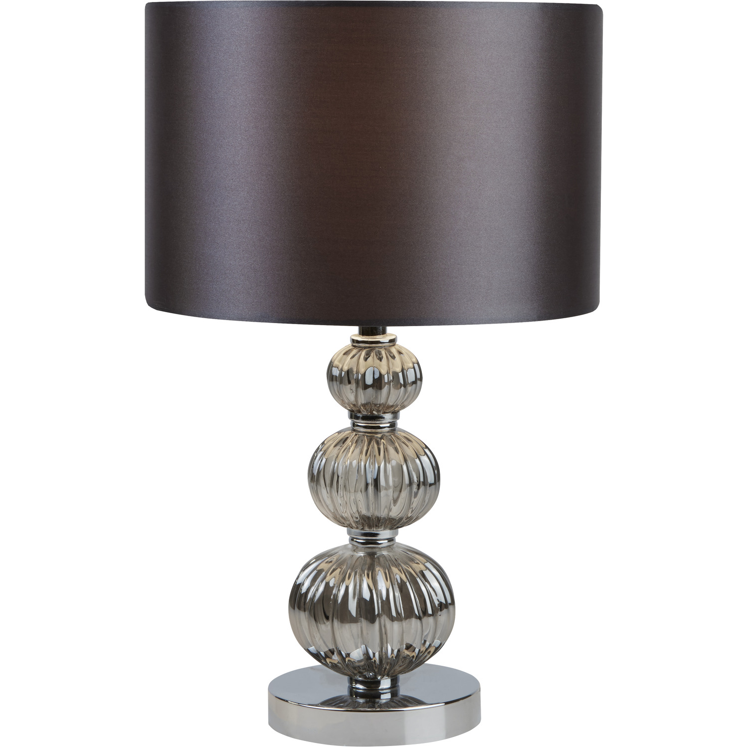 Image of Stacked Table Lamp, Chrome, Smokey Glass&hellip;