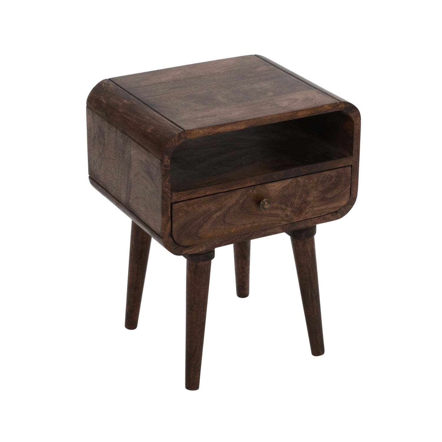 Franklin Dark Mango Wood Coffee Table with Drawer