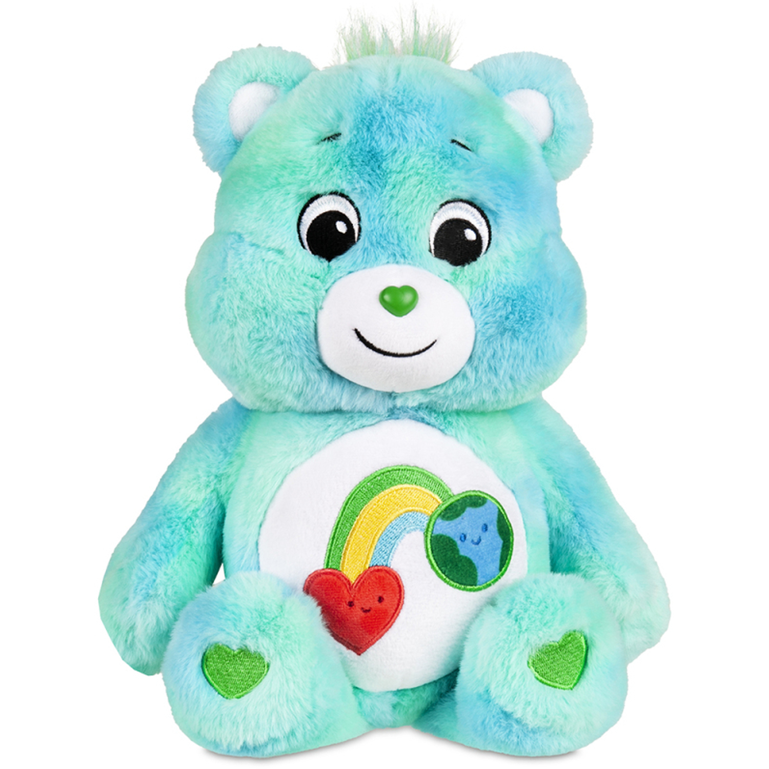 Image of Eco-Friendly Plush Toy 14" Toy - I Care Bear - Light Green and Light Blue