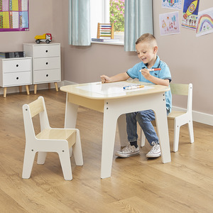Kids 3 in 1 Storage Table and Chair Set