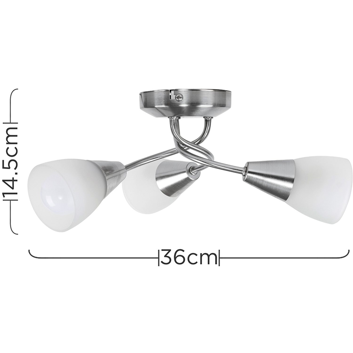thumbnail interactive-video image 1 of ValueLights LED Ceiling Light Fitting – Chrome Twist, Integrated Bulbs, Modern Living Room Lamp 1 of 4