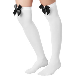 Knee High Socks With Black Bow