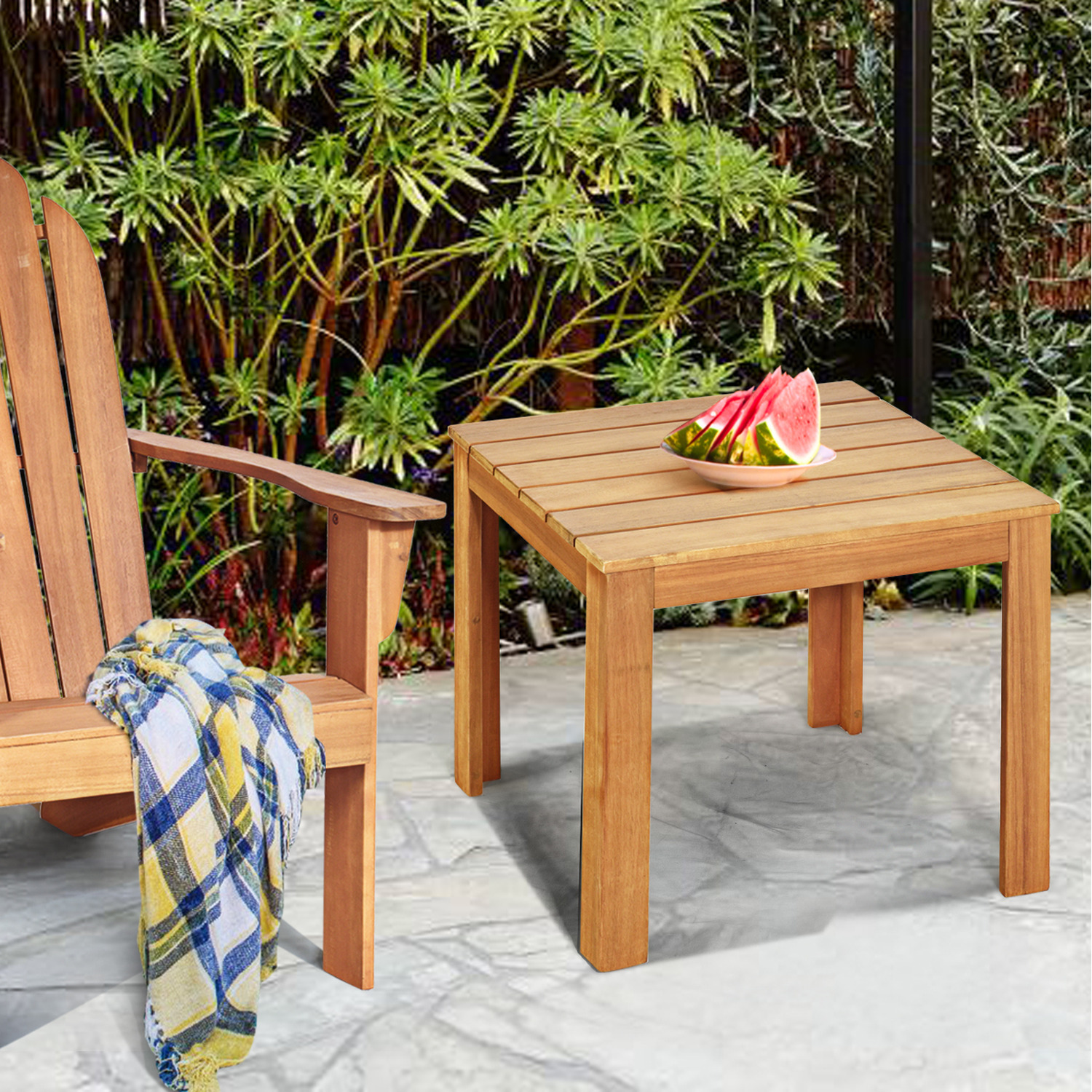 Garden Side Table - Brown
