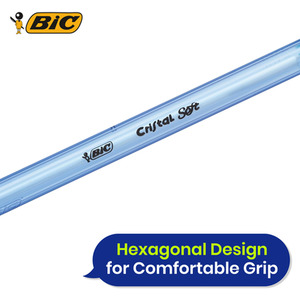 BIC Cristal Soft Black Ink Pens Bold Tip 50 Pack