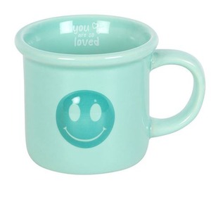 You Are So Loved Happy Face Mint Mug