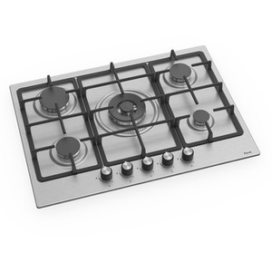 70cm Built-in Gas Hob - 5 Burners -  Wok Burner