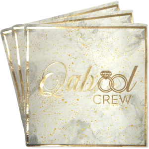 Qabool Crew Party Napkins Grey Gold