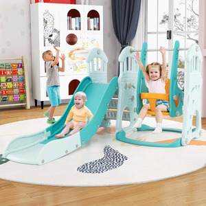 4-in-1 Toddler Playground Slide and Swing Set