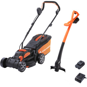 Yard Force 20V 5.0Ah 33cm Cordless Lawnmower and 25cm Trimmer