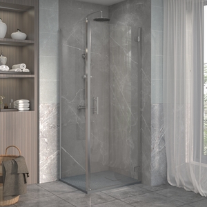 Bathroom Shower Enclosure Hinged Door 70cm wide with Side Panel