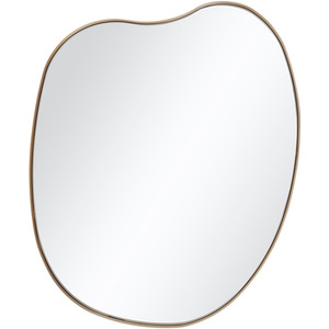 Gold Petal-Shaped Iron Frame Explosion-Proof Wall Mirror shot 7395155