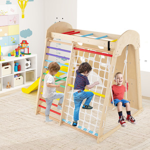 8-in-1 Indoor Jungle Gym Climbing Playset