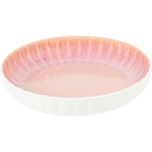 Pink Reactive Glaze Serving Bowl
