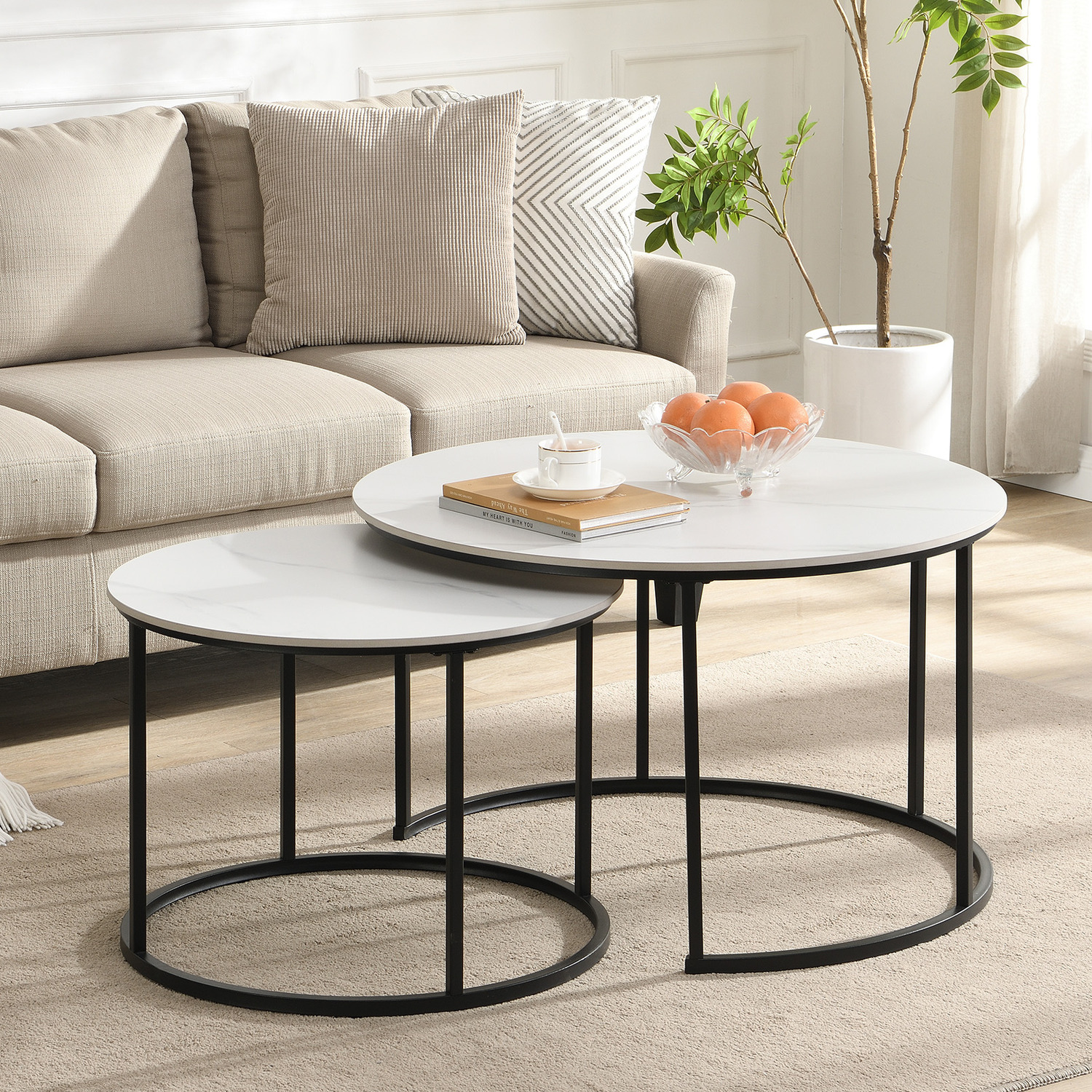 Circa Nesting Tables - Set of 2 - White