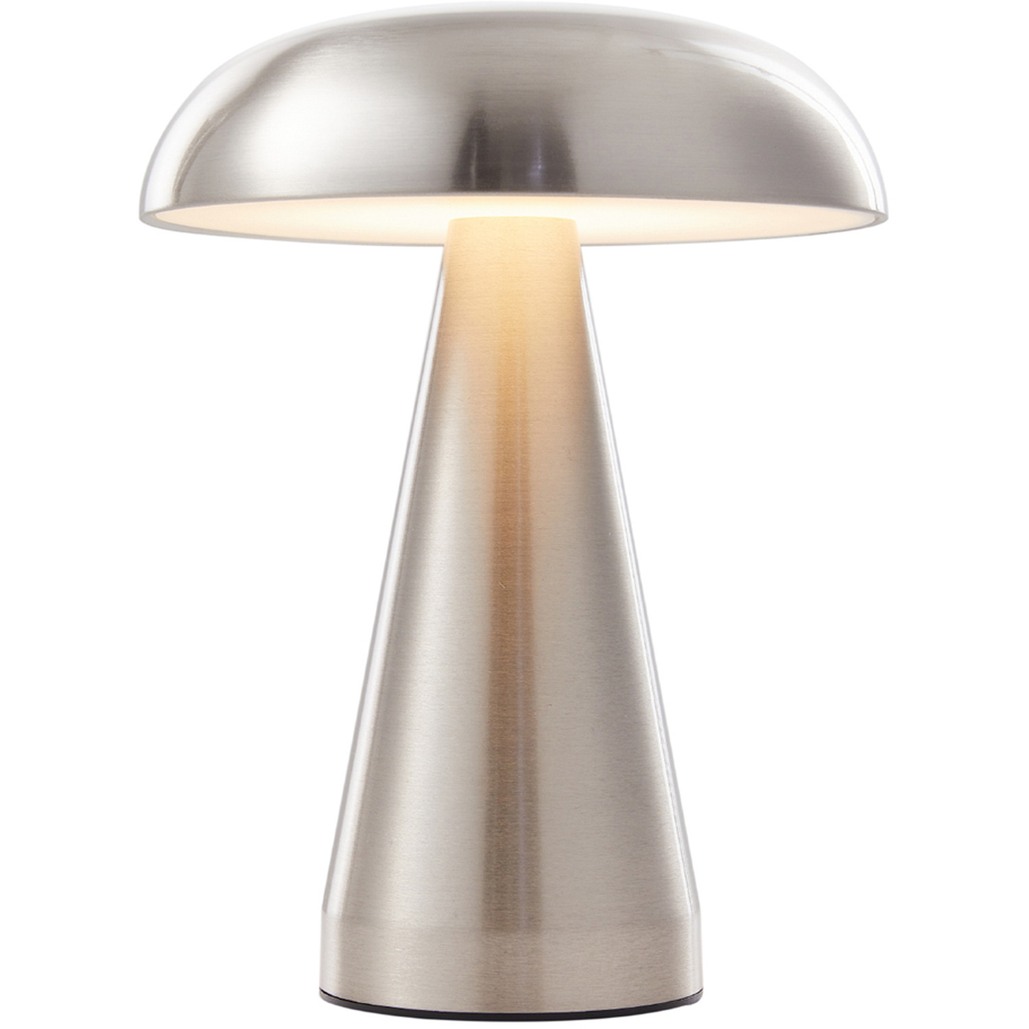 Image of Dimmable Mushroom-Shaped Table Lamp - Silver