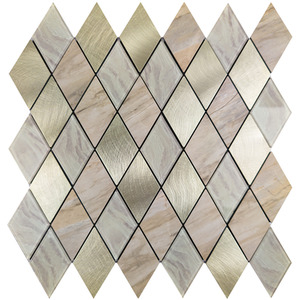 Rose Gold Slate Diamond Peel Stick Aluminum Tile Size 295 x 295 x 4 5 mm