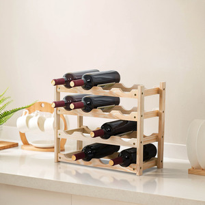 4 Tier Bamboo Wine Rack