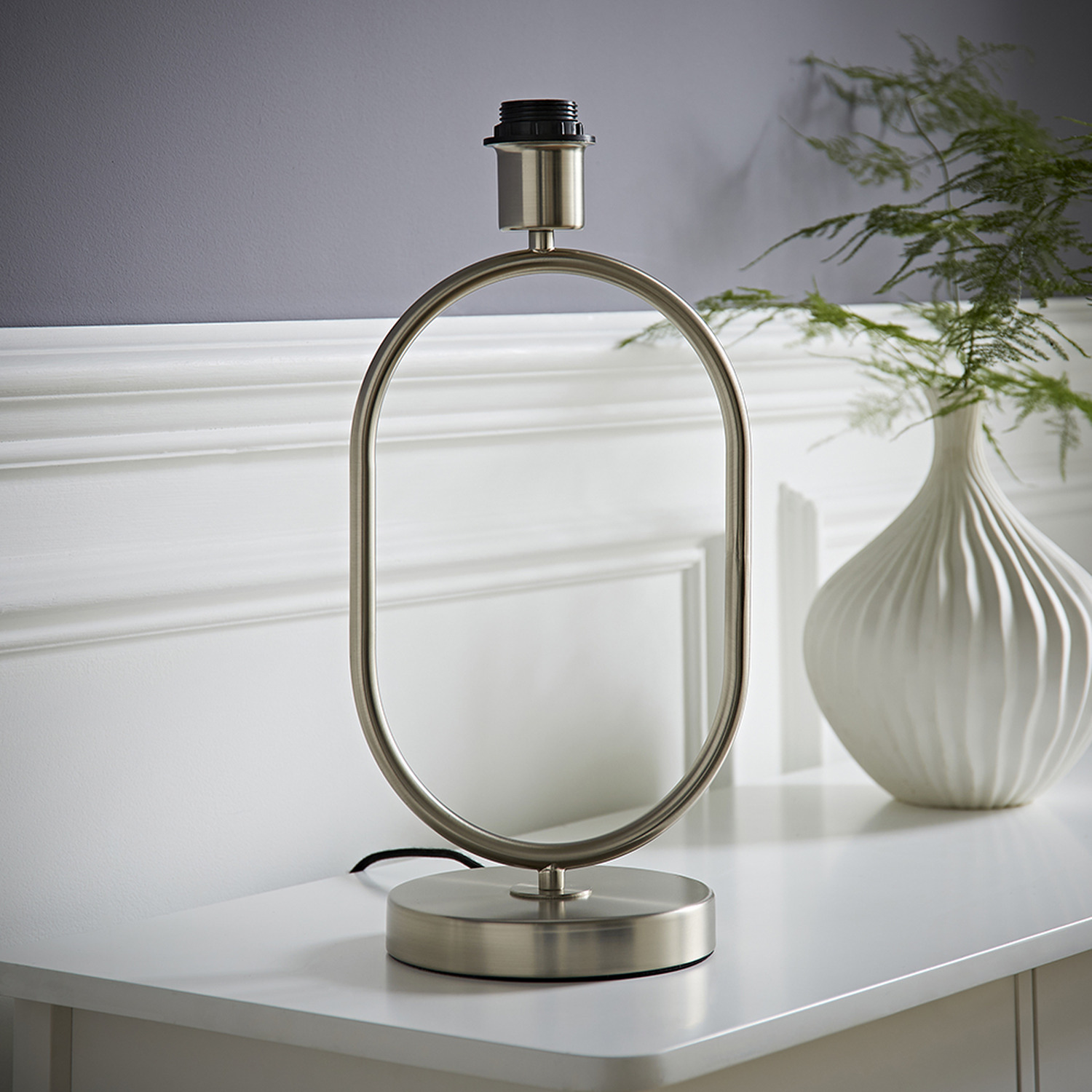 Image of Antonia Oval Metal Table Lamp Base&hellip;