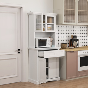 HOMCOM Kitchen Cupboard Storage Cabinet with Drawer and Shelves