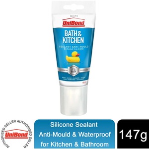 Unibond Silicone Sealant Anti Mould and Waterproof 147g