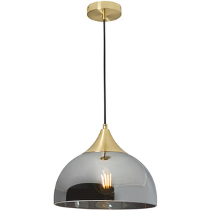 Webster Pendant with Smoke Glass Shade