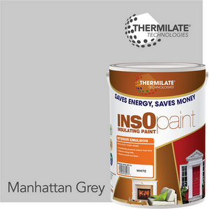 Manhattan Grey InsOpaint Interior Emulsion Paint Insulating and Anti-Mould Paint shot 8408365