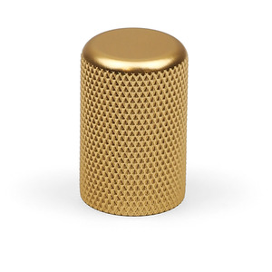 Gold Knurled Cylinder Cupboard or Drawer Knob
