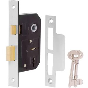 Internal Door Lever Sash Lock Plated