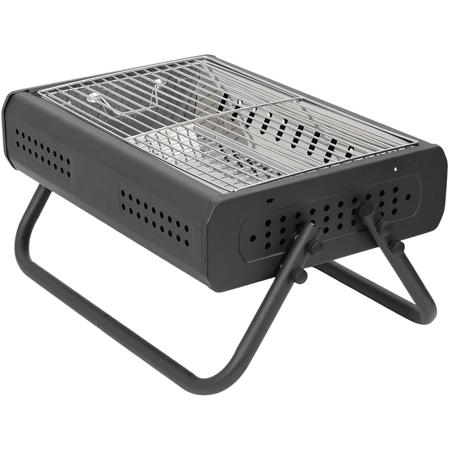 Portable Foldable Charcoal Grill - Black