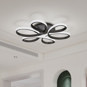 Large Dimmable Acrylic Petal LED Semi Flush Ceiling Light
