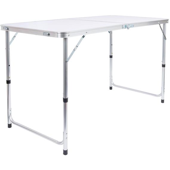 Height Adjustable Aluminium Folding Picnic Table - 120cm (4ft)