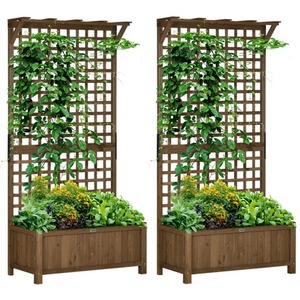 2 Pcs Raised Bed with Drainage Holes