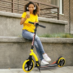 HOMCOM Teens Foldable Scooter with Adjustable Height