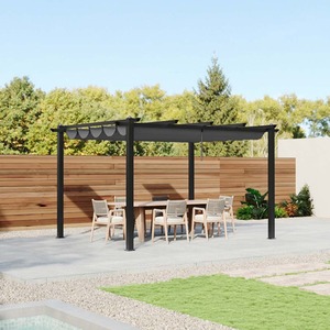 13x10ft Aluminium Pergola with Retractable Roof