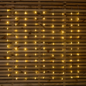 Light up Christmas Tree Curtain Lights with 108 Warm White LEDs